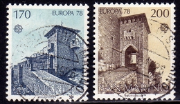 REPUBBLICA DI SAN MARINO 1978 EUROPA UNITA CEPT SERIE COMPLETA COMPLETE SET USATA USED OBLITERE' - Gebruikt