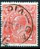 Australia 1918 King George V 2d Red- Bright Rose-scarlet - Single Crown Wmk Used - Actual Stamp - VIC - SG63 - Used Stamps