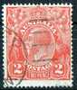 Australia 1918 King George V 2d Red- Bright Rose-scarlet - Single Crown Wmk Used - Actual Stamp - Sydney -- SG63 - Gebruikt