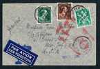Belgique 1945 Lettre Par Avion Affr. N°646 + 678A + 695 De Uccle Pour USA. + OAT - Lettres & Documents