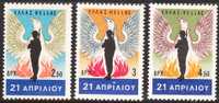 GREECE 1967 Revolution Of April 21 Th MNH Set Vl. 1023 / 1025** - Unused Stamps