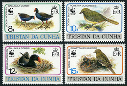 Tristan Da Cunha 1991 MiNr. 513 - 516 Birds WWF Moorhens, Buntings 4v  MNH** 12,00 € - Tristan Da Cunha