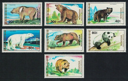 Mongolia 1989 MiNr. 2032 - 2039 Mongolei Animals Bears Polar Bear Panda 7v  MNH** 6,50 € - Osos