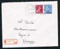 Lettre Recomm. Affr. N°832+833 De L'AGENCE "OOSTENDE*13*/1951" -> Brugge - Brieven En Documenten