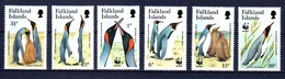 Falkland Islands 1991 MiNr. 538 - 543  Falklandinseln King Penguins WWF 6v  MNH** 19,00 € - Penguins