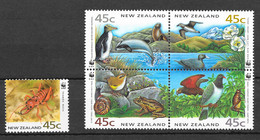 New Zealand 1993 MiNr. 1290 - 1294  Neuseeland WWF Birds Insects Frogs Marine Mammals 5v 1993 MNH** 6,50 € - Dauphins