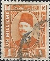 EGYPT 1927 King Fuad I - 1m Orange FU - Gebraucht