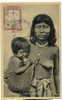 Chaco Boreal , India Chamacoco Nue Allaitant Son Enfant Stamped But Not Used - Paraguay
