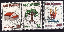 REPUBBLICA DI SAN MARINO 1981 PIANO REGOLATORE DEL TERRITORIO SERIE COMPLETA COMPLETE SET USATA USED OBLITERE' - Used Stamps