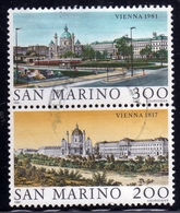 REPUBBLICA DI SAN MARINO 1981 VIENNA WIEN 1817 BLOCCO BLOCK SERIE COMPLETA COMPLETE SET USATA USED OBLITERE' - Oblitérés