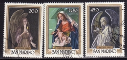 REPUBBLICA DI SAN MARINO 1982 NATALE CHRISTMAS NOEL WEIHNACHTEN NAVIDAD SERIE COMPLETA COMPLETE SET USATA USED OBLITERE' - Usados