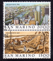 REPUBBLICA DI SAN MARINO 1984 MELBOURNE 1839 SERIE COMPLETA COMPLETE SET USATA USED OBLITERE' - Usados