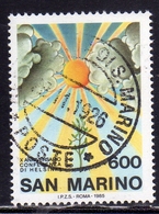 REPUBBLICA DI SAN MARINO 1985 CONFERENZA DI HELSINKI CONFERENCE LIRE 600 USATO USED OBLITERE' - Used Stamps