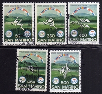 REPUBBLICA DI SAN MARINO 1985 PRIMI GIOCHI PICCOLI STATI SERIE COMPLETA COMPLETE SET USATA USED OBLITERE' - Used Stamps