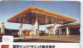 Télécarte Japon *  Publicité Pétrole Essence SHELL (221) Phonecard Japan * Telefonkarte *  PETROL STATION - Erdöl