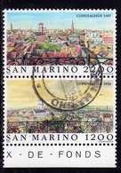 REPUBBLICA DI SAN MARINO 1987 COPENHAGEN 1836 SERIE COMPLETA COMPLETE SET USATA USED OBLITERE' - Gebruikt