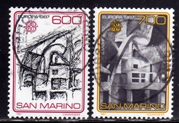 REPUBBLICA DI SAN MARINO 1987 EUROPA UNITA CEPT SERIE COMPLETA COMPLETE SET USATA USED OBLITERE' - Gebruikt