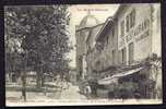 CPA  ANCIENNE- FRANCE- MONTRÉJEAU (31)- PLACE DE LA POSTE ET LE CLOCHER- RESTAURANT "SAUBADIE"- ANIMATION - Montréjeau