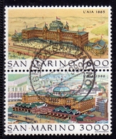 REPUBBLICA DI SAN MARINO 1988 L'AIA 1885 SERIE COMPLETA COMPLETE SET USATA USED OBLITERE' - Gebruikt