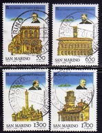REPUBBLICA DI SAN MARINO 1988 CENTENARIO DELL'UNIVERSITÀ DI BOLOGNA UNIVERSITY CENTENARY SERIE COMPLETA SET USATA USED - Used Stamps