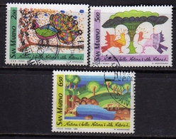 REPUBBLICA DI SAN MARINO 1989 NATURA E' BELLO, NATURA E' UTILE, NATURA E'.. SERIE COMPLETA COMPLETE SET USATA USED OBLIT - Used Stamps