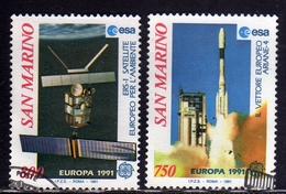 REPUBBLICA DI SAN MARINO 1991 EUROPA UNITA CEPT SERIE COMPLETA COMPLETE SET USATA USED OBLITERE' - Used Stamps