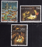 REPUBBLICA DI SAN MARINO 1993 NATALE CHRISTMAS NOEL WEIHNACHTEN NAVIDAD SERIE COMPLETA COMPLETE SET USATA USED OBLITERE' - Used Stamps
