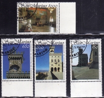 REPUBBLICA DI SAN MARINO 1994 CENTENARIO PALAZZO DEL GOVERNO GOVERNAMENT PALACE SERIE COMPLETA COMPLETE SET USATA USED - Gebruikt