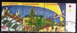 REPUBBLICA DI SAN MARINO 1995 NATALE CHRISTMAS NOEL WEIHNACHTEN NAVIDAD SERIE COMPLETA COMPLETE SET USATA USED OBLITERE' - Gebruikt