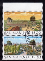 REPUBBLICA DI SAN MARINO 1995 PECHINO 1914 BEIJING SERIE COMPLETA COMPLETE SET USATA USED OBLITERE' - Usati