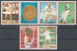 PARAGUAY - 1988 - Jeux Olimpiques D´Ete - Seoul´88 - Tenis - 5 Tim.+ Vin. Obl. - Verano 1988: Seúl