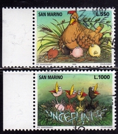 REPUBBLICA DI SAN MARINO 1996 UNICEF 50° ANNIVERSARIO ANNIVERSARY SERIE COMPLETA COMPLETE SET USATA USED OBLITERE' - Used Stamps