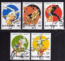 REPUBBLICA DI SAN MARINO 1996 GIOCHI OLIMPICI OLYMPIC GAMES SERIE COMPLETA COMPLETE SET USATA USED OBLITERE' - Used Stamps