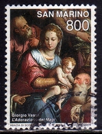 SAN MARINO 1997 NATALE CHRISTMAS NOEL WEIHNACHTEN NAVIDAD NATAL LIRE 800 USATO USED OBLITERE' - Used Stamps