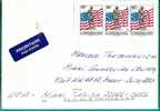 LUXEMBOURG - 2002 COVER To MIAMI - Tied By Trio Of Yvert # 1061 - American Soldier And USA Flag - Brieven En Documenten