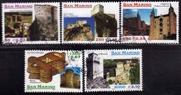 REPUBBLICA DI SAN MARINO 1999 ARCHITETTURA DEL MONTEFELTRO SERIE COMPLETA COMPLETE SET USATA USED OBLITERE' - Gebraucht