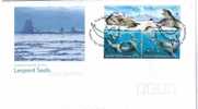 AUSTRALIA  FDC ANTARCTIC ANIMALS SEALS  SET OF 4  STAMPS SE-TENANT DATED 11-09-2001 CTO SG? READ DESCRIPTION !! - Briefe U. Dokumente