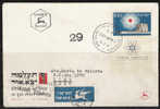 S741.-.ISRAEL .-. 1960 .-.SCOTT # : 182 .-. FDC .-. CIRCULATED TO PERU. TEUFA CANCEL.-. ATOMIC REACTOR - Briefe U. Dokumente