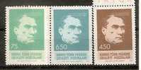 CHYPRE TURC.1977. ETAT AUTONOME..40 éme ANNIVERSAIRE DE LA MORT D´ATA TURK..YVERT N° 54 à 56;NEUF.***; - Unused Stamps