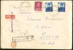 ROMANIA LUGOJ CENSORED EXPRESS R-COVER TO SIRIA 1942 - Ocupaciones