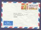 Macao Airmail Par Avion MACAU 1981 Cover To Copenhagen Denmark Ponte Macau-Taipa Bridge Brücke Overprinted - Storia Postale