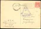 THE NETHERLANDS DELFT AIR MAIL POSTAL CARD TO SERBIA ZEMUN AIRPORT 1935 - Airmail