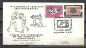 GREECE ENVELOPE (A0442) 10th EUROPEAN CONGRESS EXPERTS COUNCIL OF EUROPE SPORT & TELEVISION - ANCIENT OLYMPIA 22.10.1975 - Flammes & Oblitérations