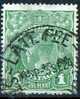 Australia 1924 King George V 1d Sage-green - No Wmk Used - Actual Stamp - Late Fee - SG83 - Oblitérés