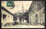 CPA  ANCIENNE- FRANCE- LESPARRE (33)- RUE NOTRE DAME- L'EGLISE ET LE CLOCHER- - Lesparre Medoc