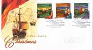 CHRISTMAS ISLAND FDC CHRISTMAS SHIP WOMAN CHILD SET OF 3  STAMPS  DATED 12-09-1996 CTO SG? READ DESCRIPTION !! - Christmaseiland