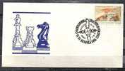 GREECE ENVELOPE  (A0487) PANHELLENIC CHESS GAMES EMPLOYEES POST OFFICE  -  ATHENS   5.10.1973 - Postal Logo & Postmarks