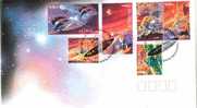 AUSTRALIA FDC SPACE EXPLORATION  SET OF 6 STAMPS  DATED 03-10-2000 CTO SG? READ DESCRIPTION !! - Covers & Documents