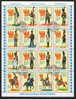 Guinée équatoriale  Feuillet Oblitéré De 16 Timbres  Soldat De L´armée De Napoléon Costume  Cheval  Emblème  Aigle - Napoleón