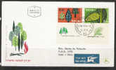 S738.-.ISRAEL .-. 1961 .-.SCOTT # : 212-213 .-.  CIRCULATED FDC .-. ACHIEVEMENTS OF AFORESTATION PROGRAM - Lettres & Documents